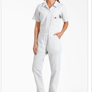 NWT Dickies Women's FLEX Cooling Short Sleeve Coveralls, White